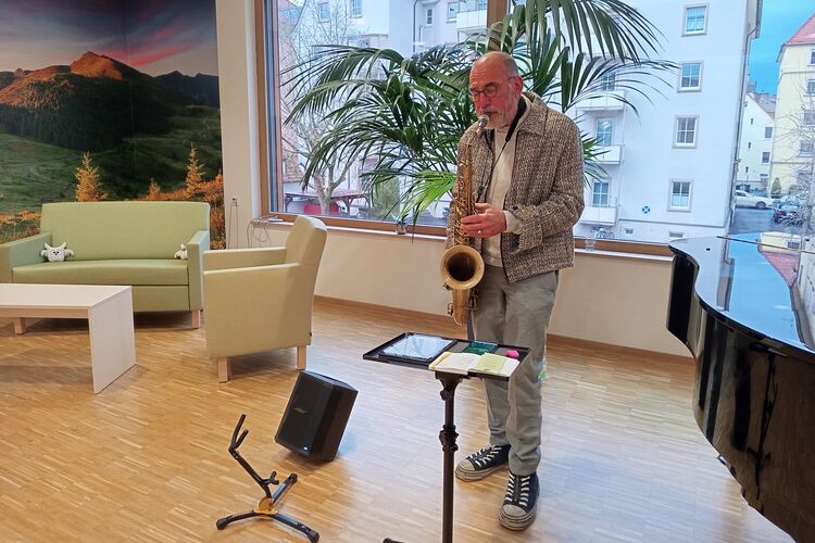 Christoph Mayer am Saxophon